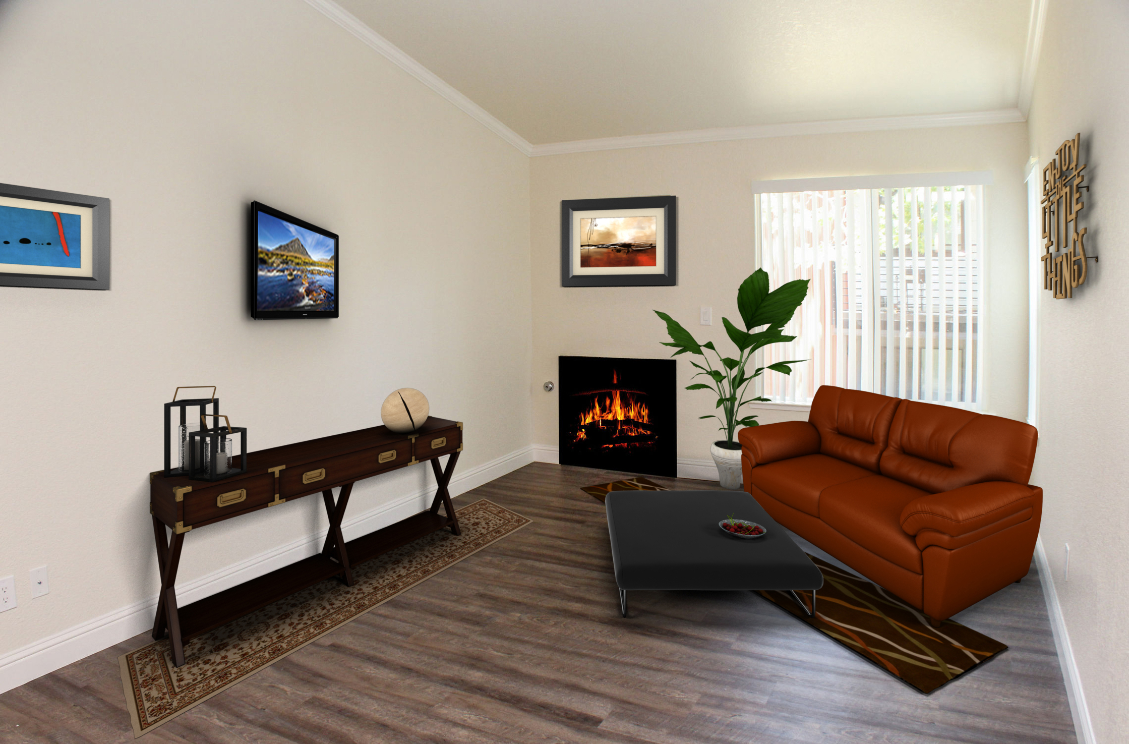 Living area with sofas