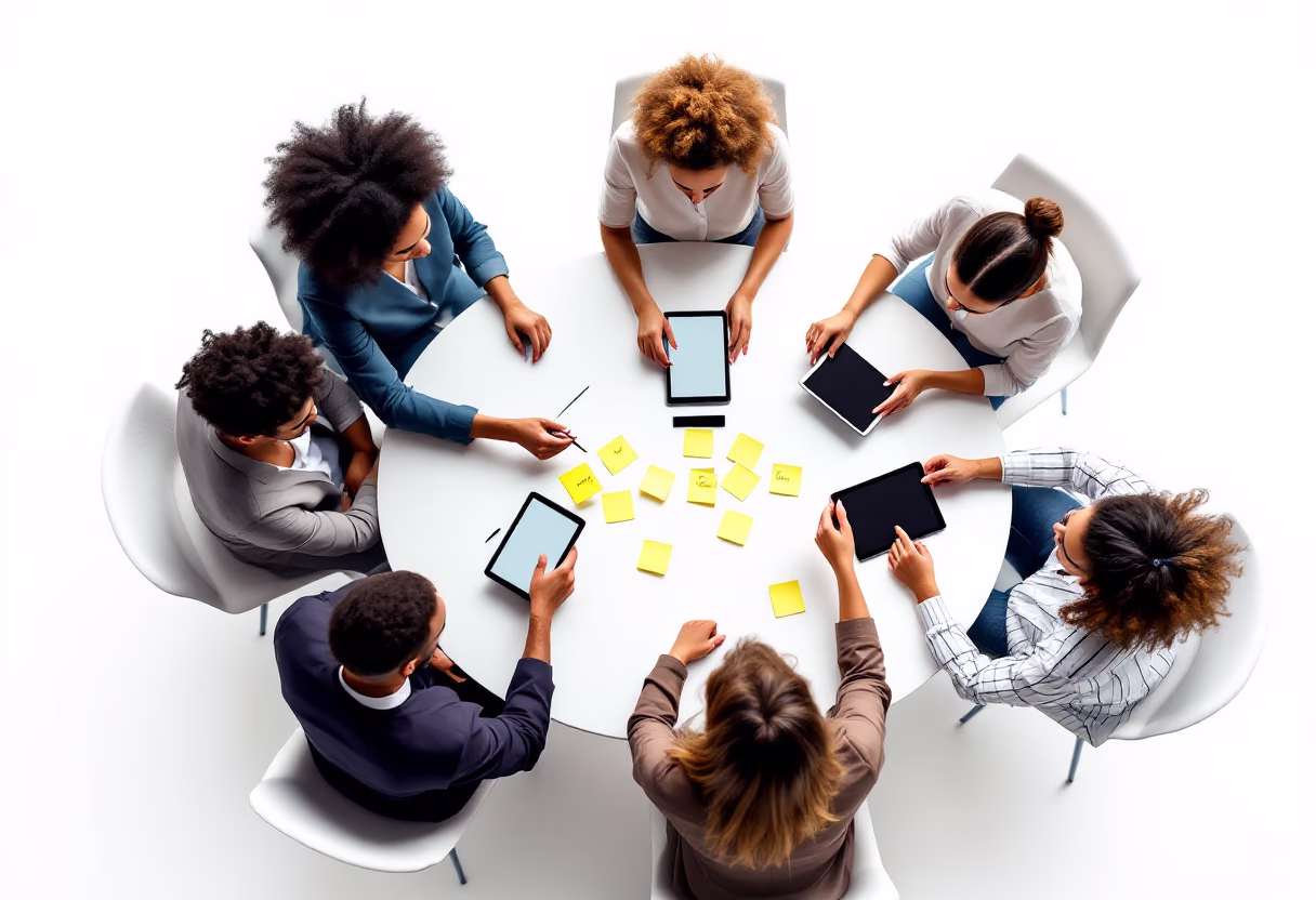 image of brainstorming session for a productivity tools business