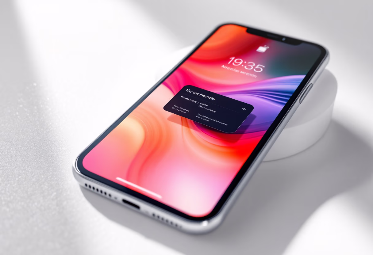 [interface] image of a phone showing app features (for a consumer apps)