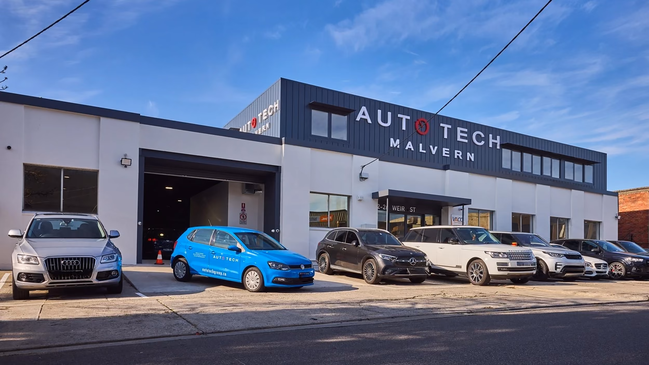 Car being serviced inside Auto Tech Group workshop in Melbourne.