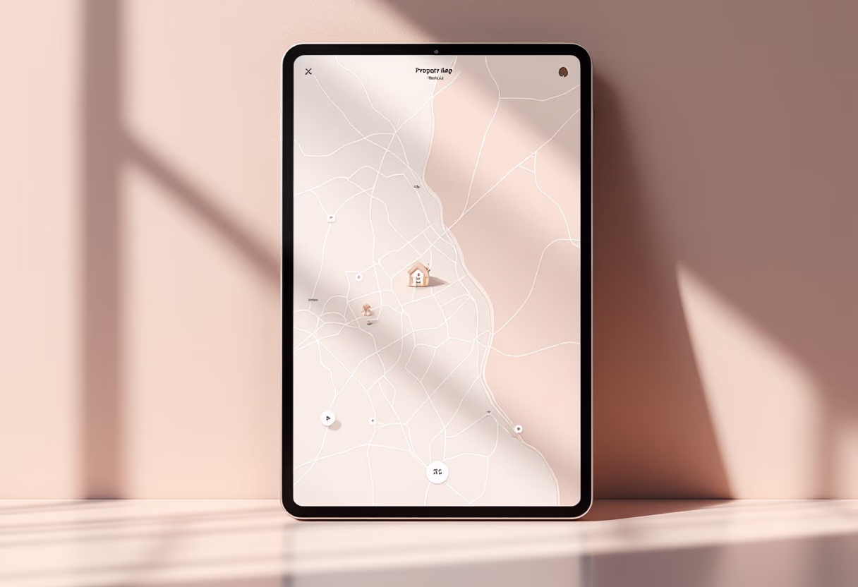 image of interactive property map (for a real estate tech)