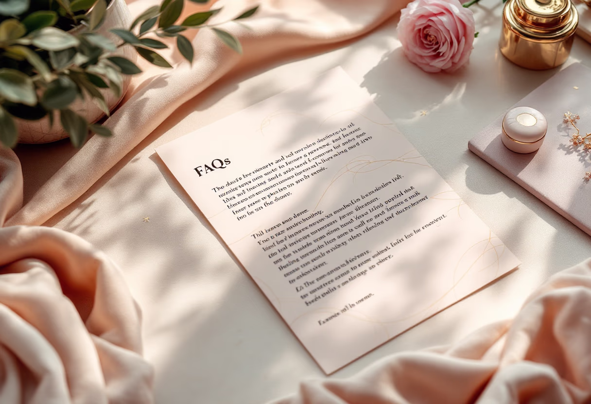 image of a document with faqs (for a productivity tools business)