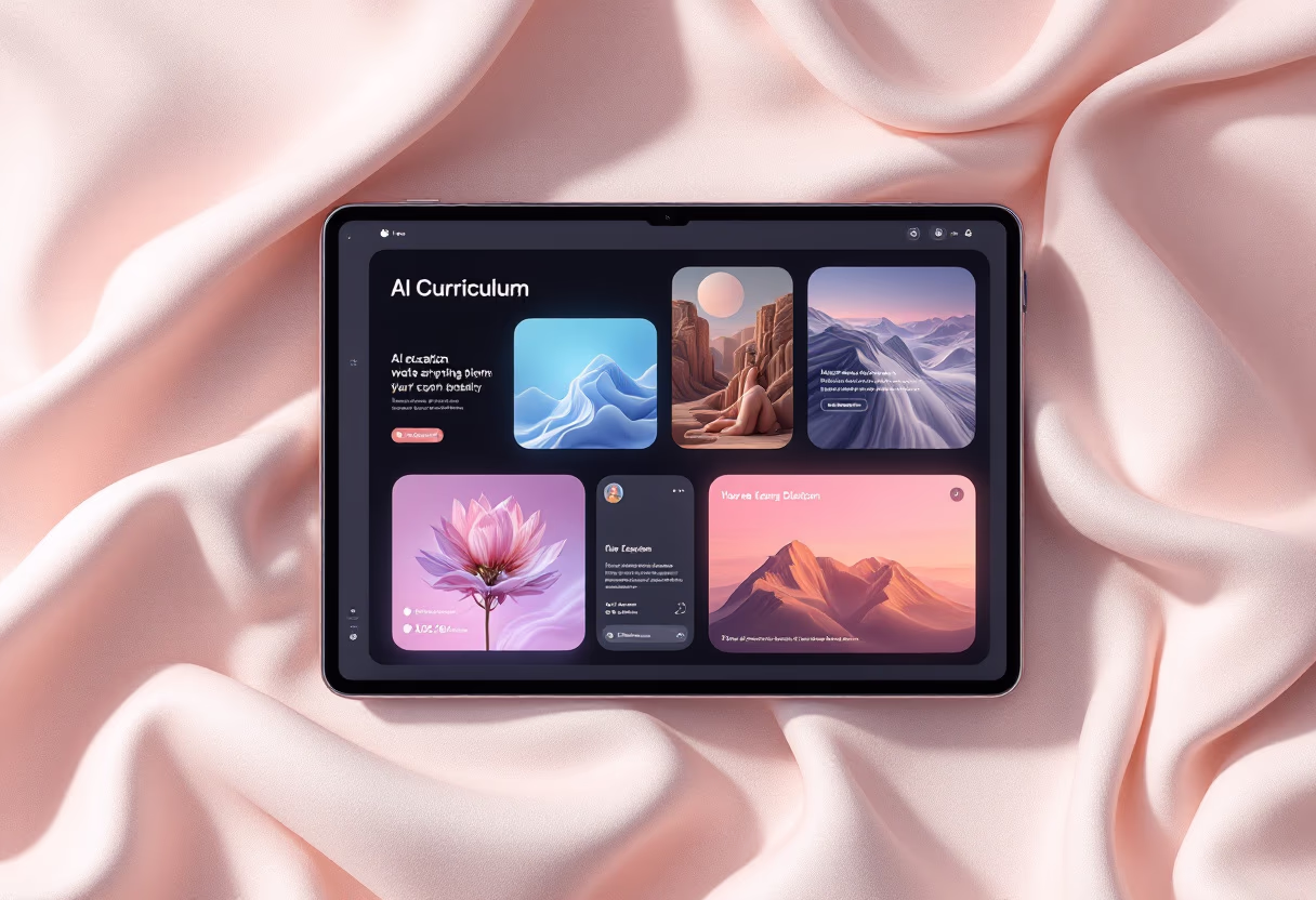 [digital project] image of interface explaining ai curriculum