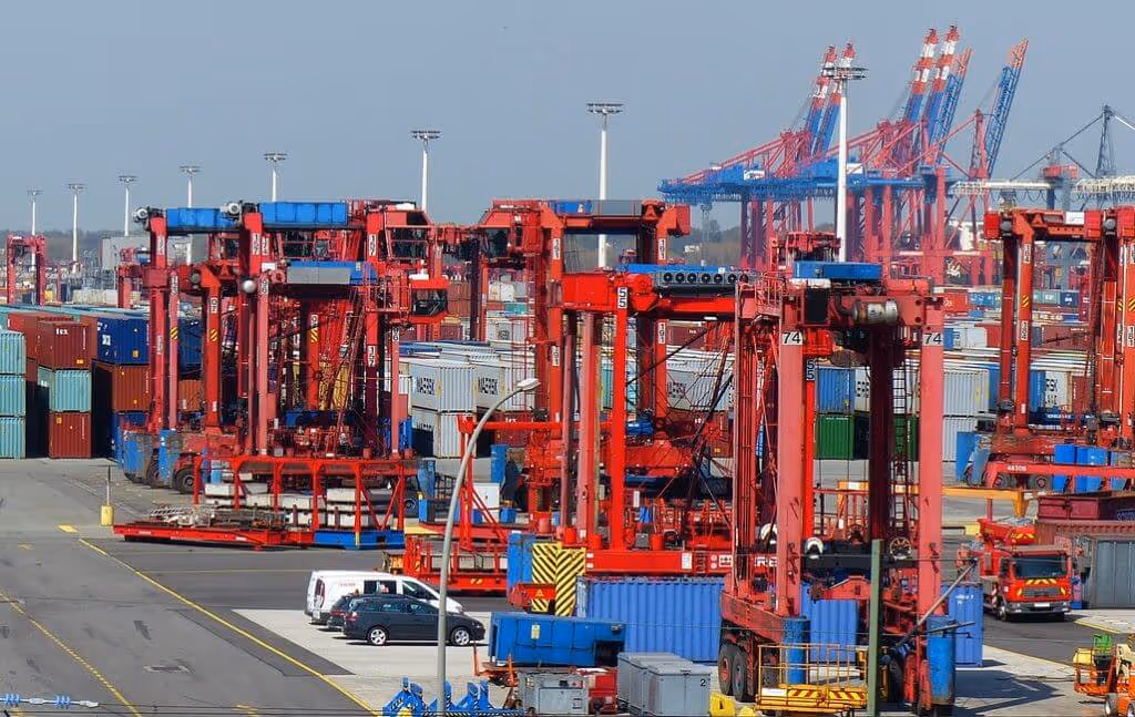 Heavy machinery at a Port