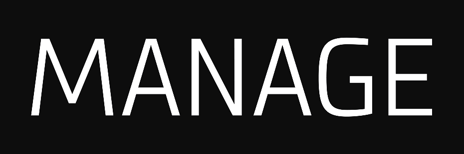 Manage group black and white logo