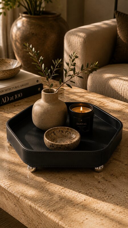 Hex Tray, styled