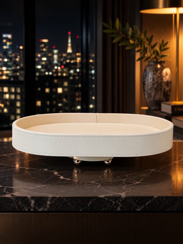 Tiered Round Tray, white