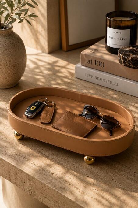 Tiered Oval Tray, caramel