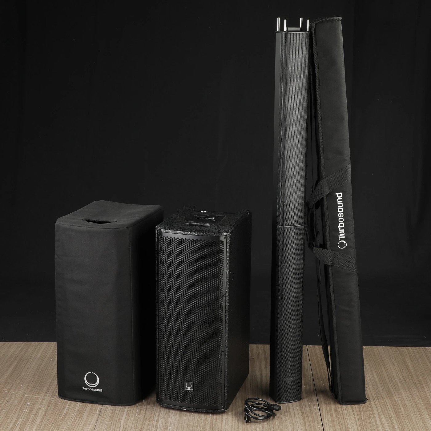 Turbosound column speaker and sub system