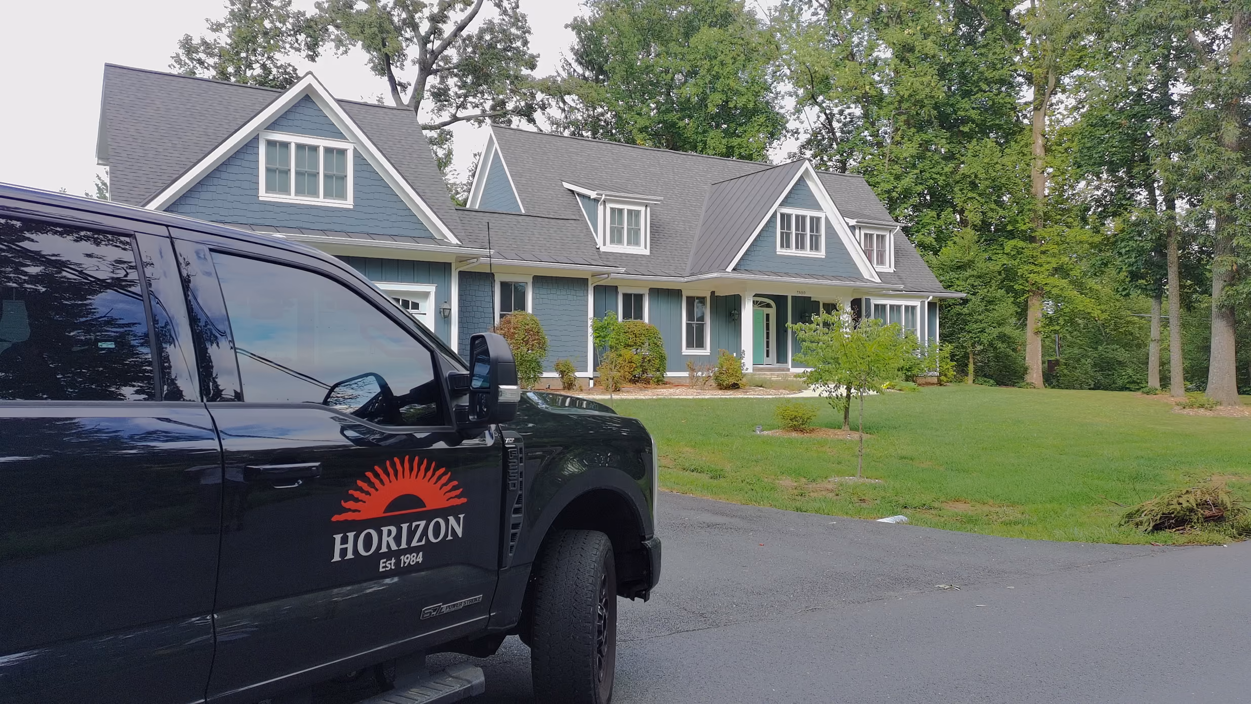 Interior of a custom home built by Horizon Building Corporation