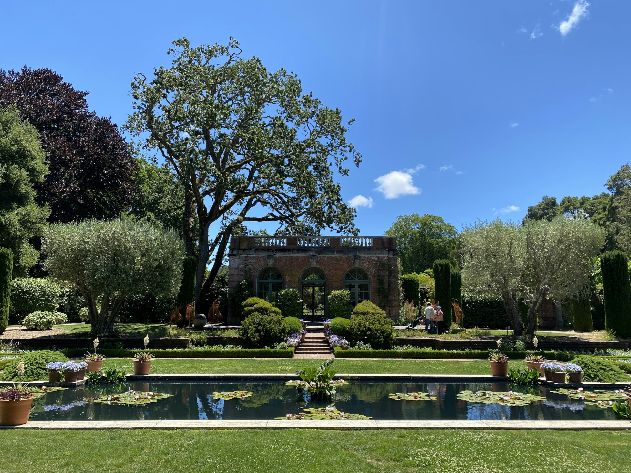 Formal estate gardens and lawns on the San Francisco Peninsula near Atherton