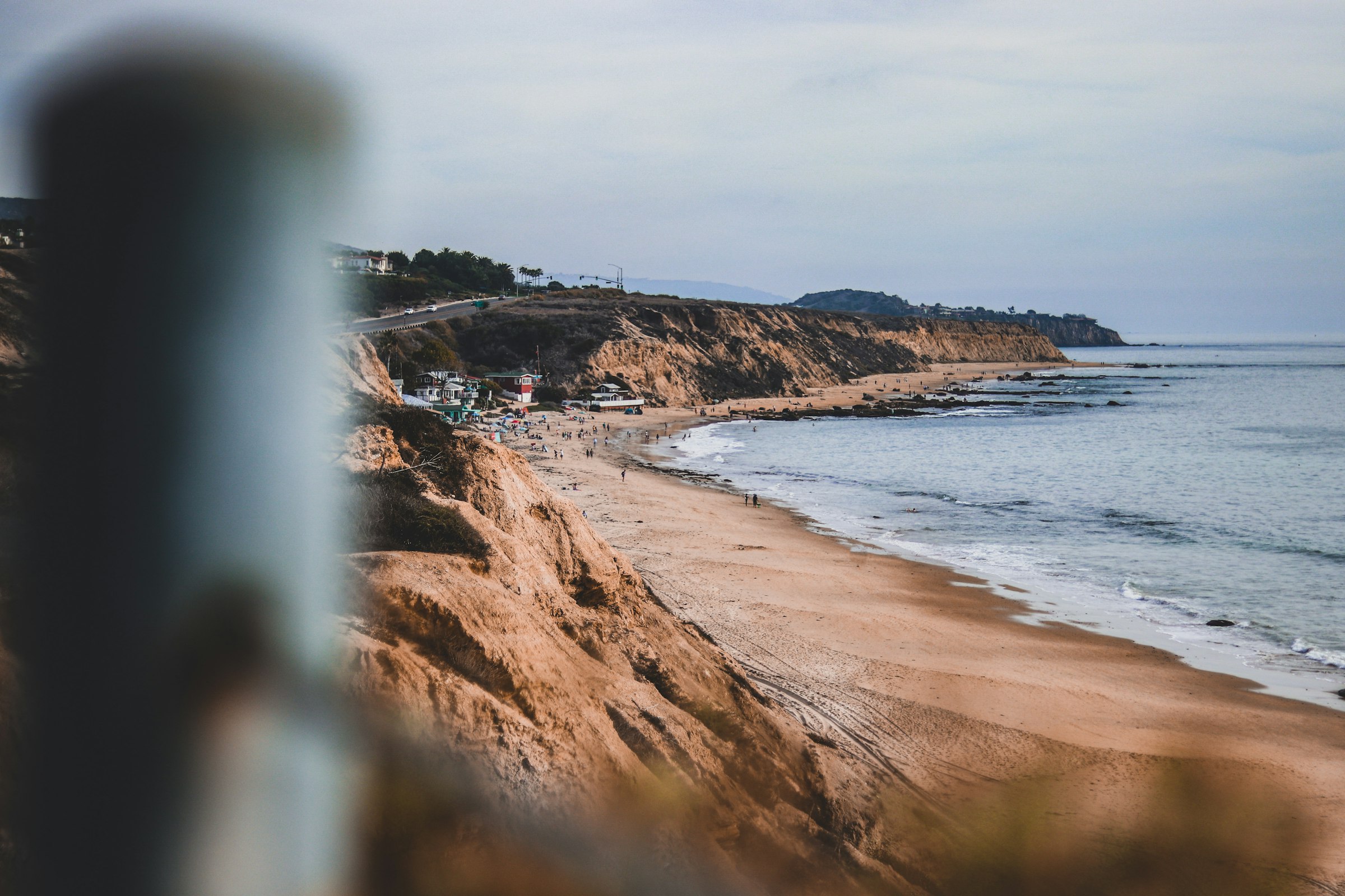 Cliffs and shoreline at Crystal Cove below Newport Coast