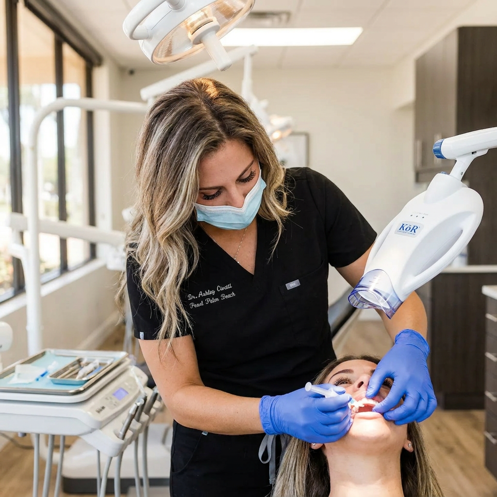 A high-tech digital intraoral scanner used for precise teeth whitening results at Pearl Palm Beach Dental in Royal Palm Beach