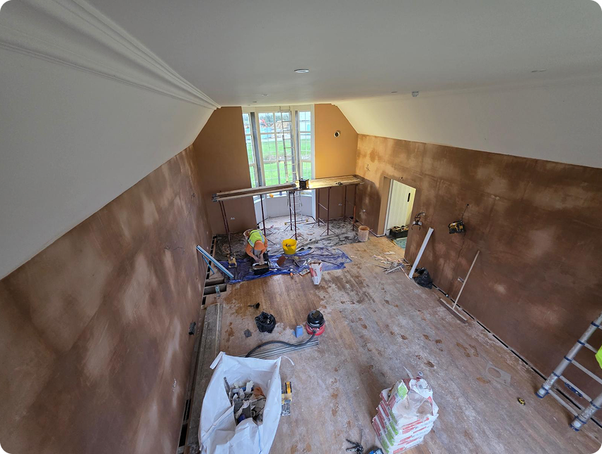 Transformed insulated loft with window overlooking the garden