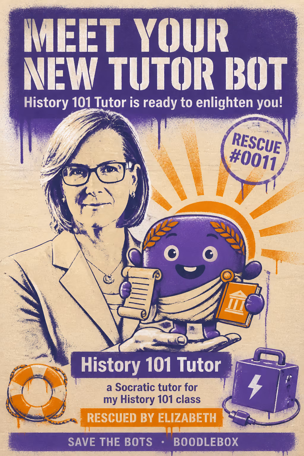 Save the Bots campaign poster 6