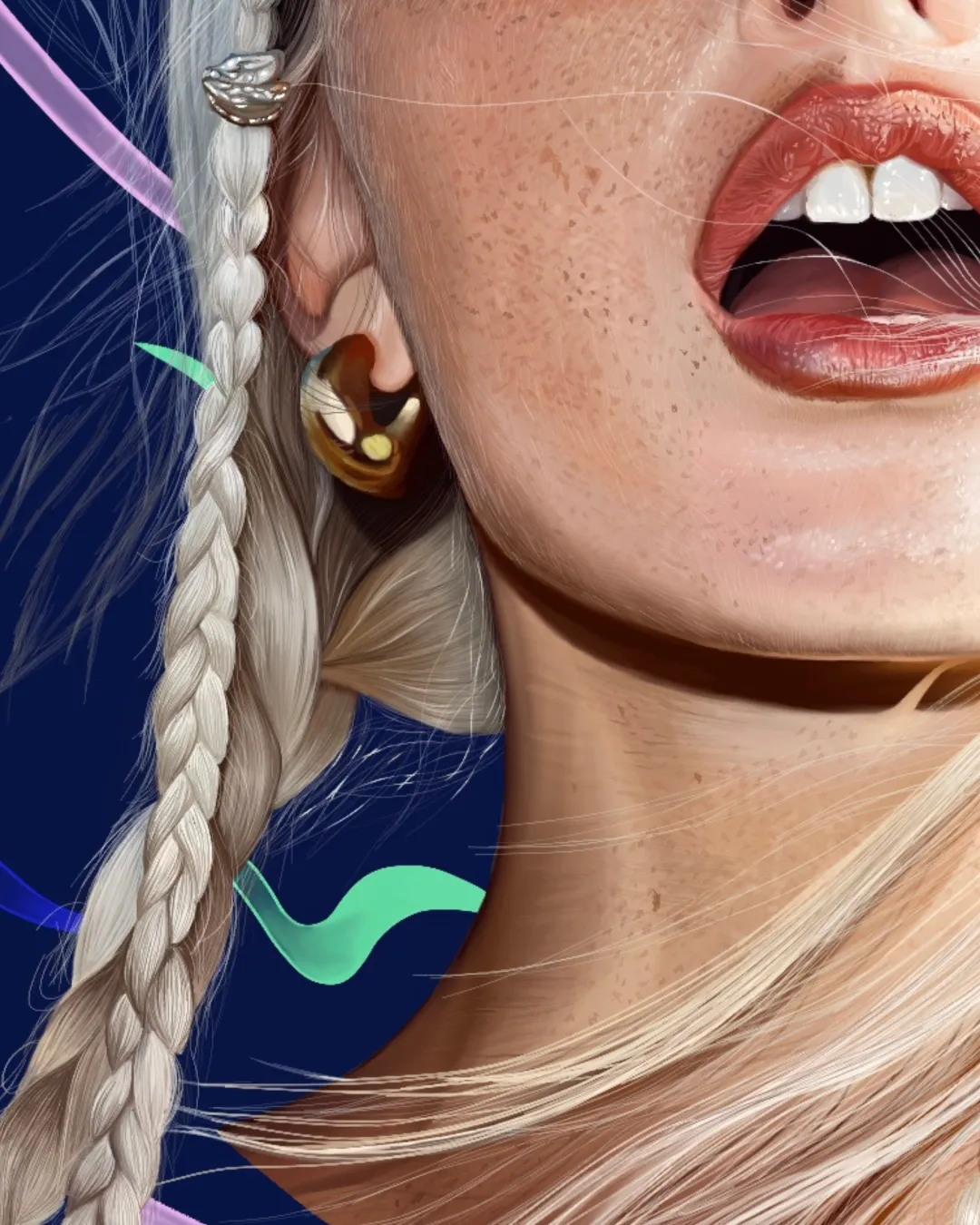 Digital art of hyperrealistic woman by Sam Budiartho