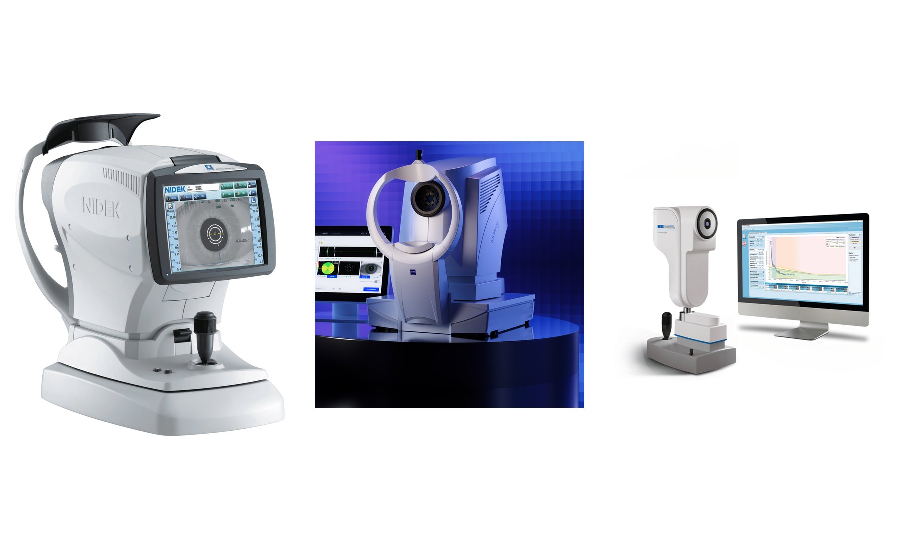 Three optical biometers used to measure axial length: Nidek AL-Scan, ZEISS IOLMaster and Haag-Streit Lenstar