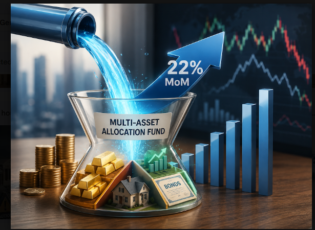 Inflows to multi-asset allocation funds jumps 22% MoM amid increased stock market volatility