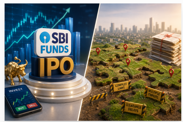 SBI Funds is going public | Plus: Why it’s so hard to gather land in India