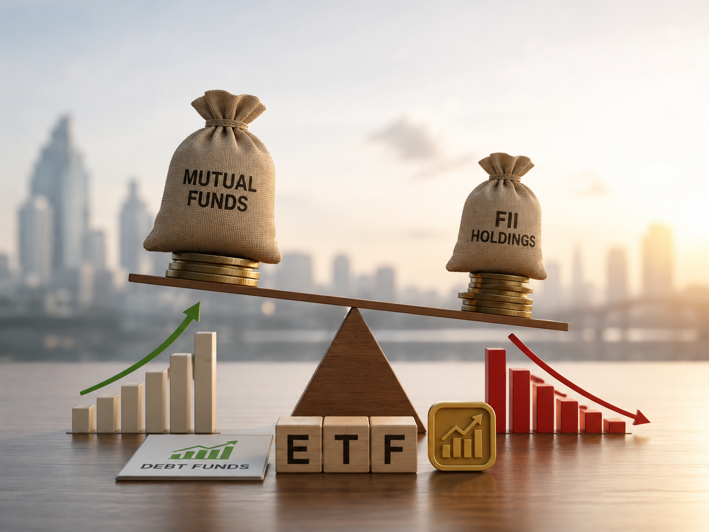 MF assets overtake FII holdings for first time, driven by debt and ETFs