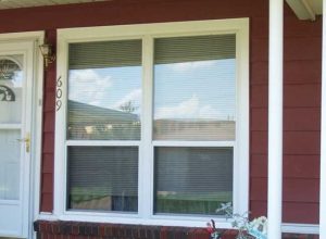 Window on a home's exterior.