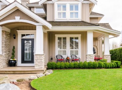 Windows on the outside of a home.