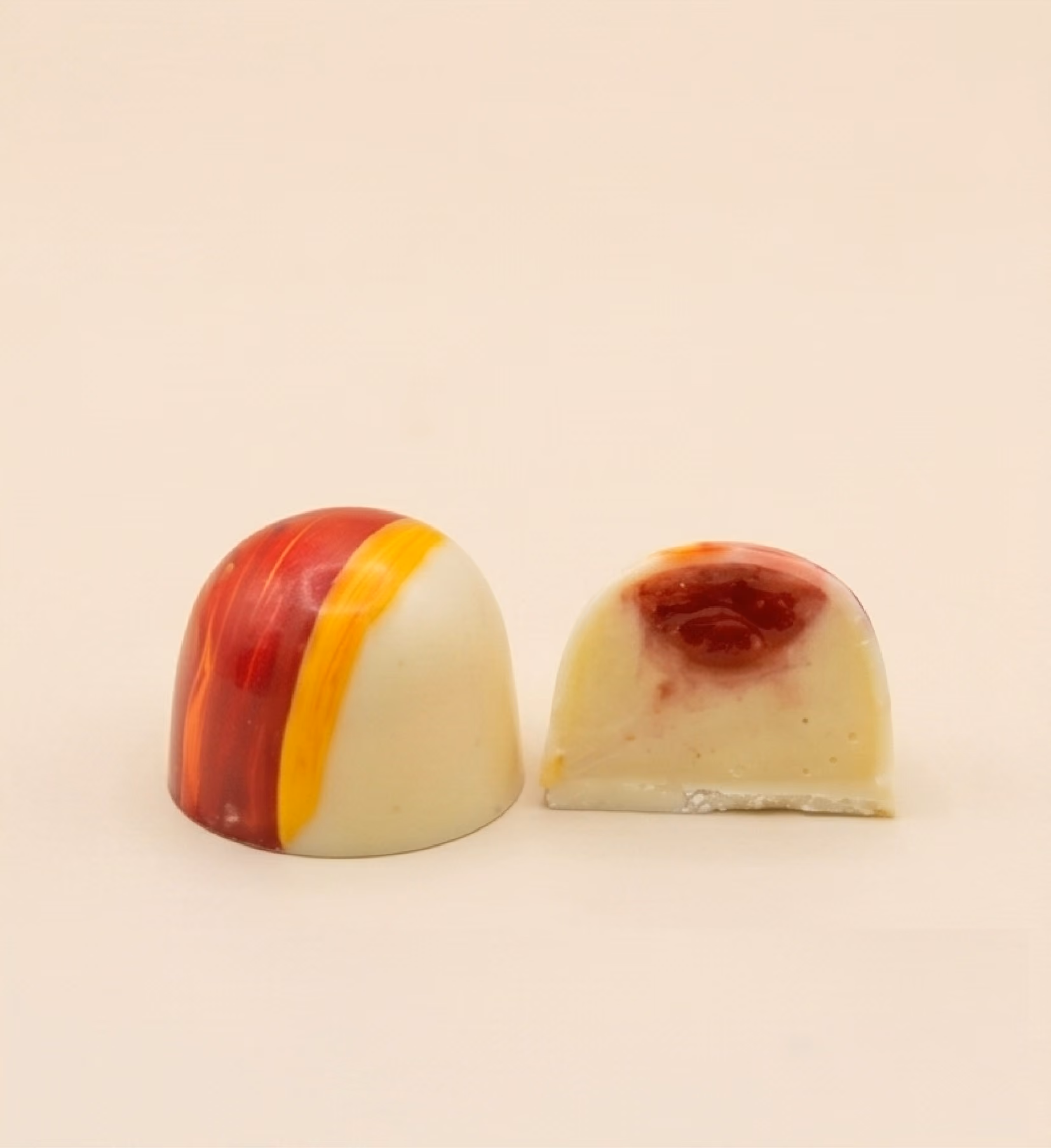 Strawberry White chocolate custom made by Michelle Rose Chocolates