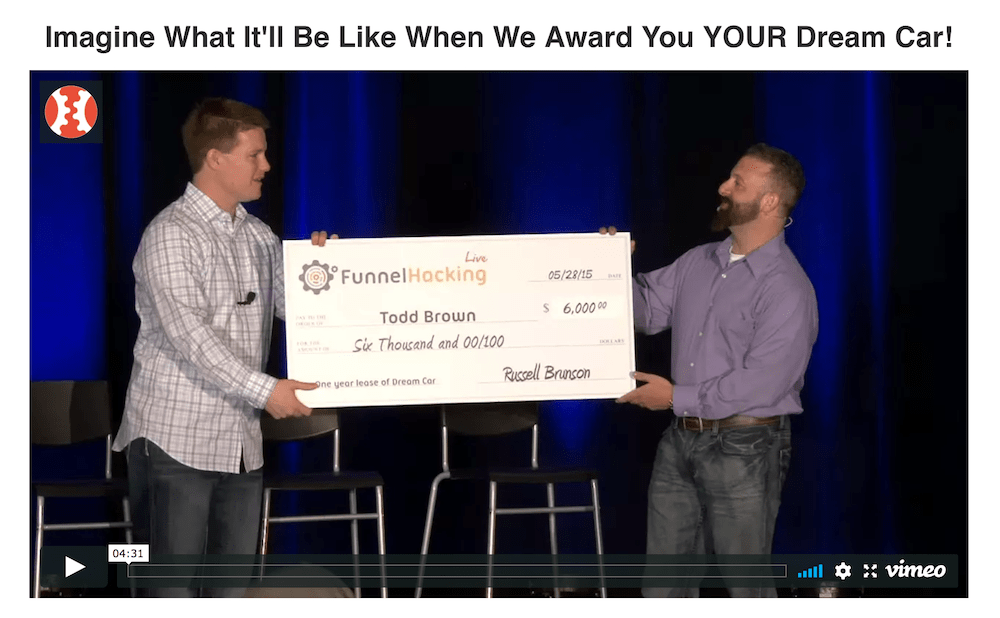 ClickFunnels Affiliates Dream Car Promotion