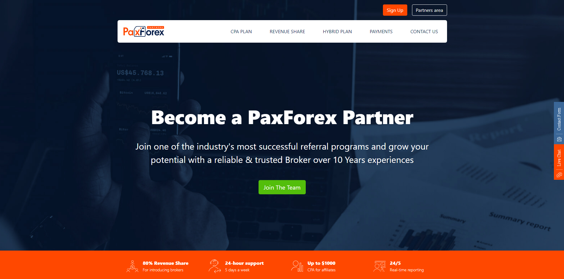 PaxForex Partnership Program