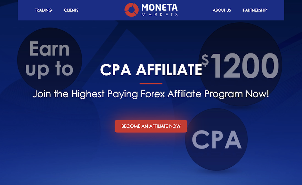 Moneta Markets Affiliate Program Banner