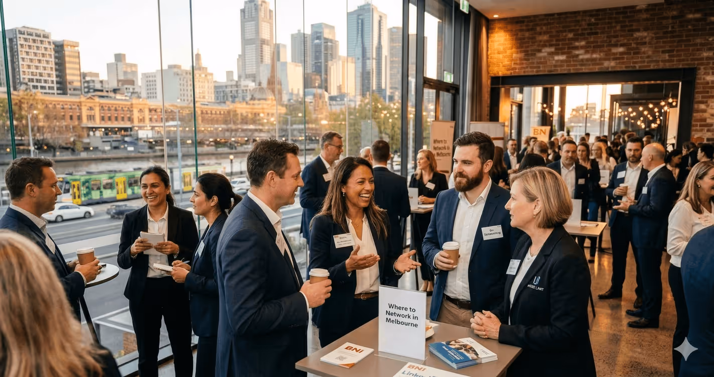A Melbourne business networking event.