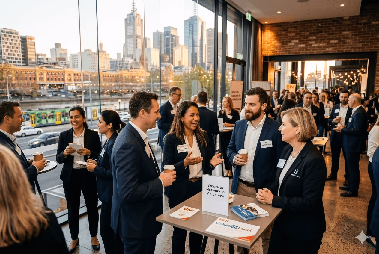A Melbourne business networking event.