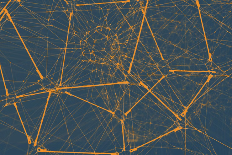 An abstract image showing the value of successful networks.