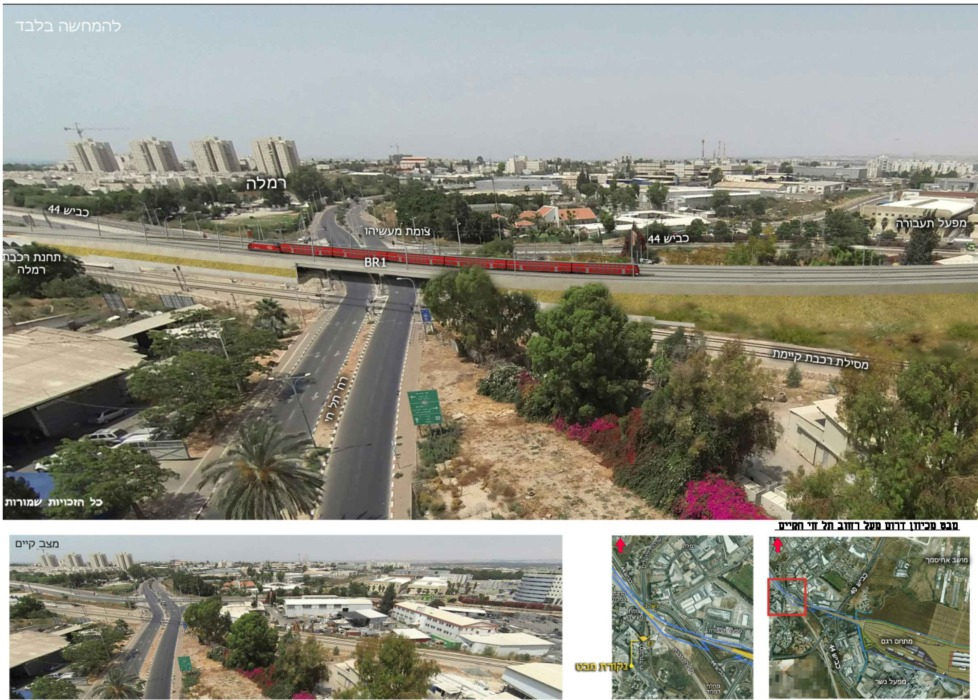 הדמיות לפרויקט ההפרדה המפלסית של הרכבת ברמלה