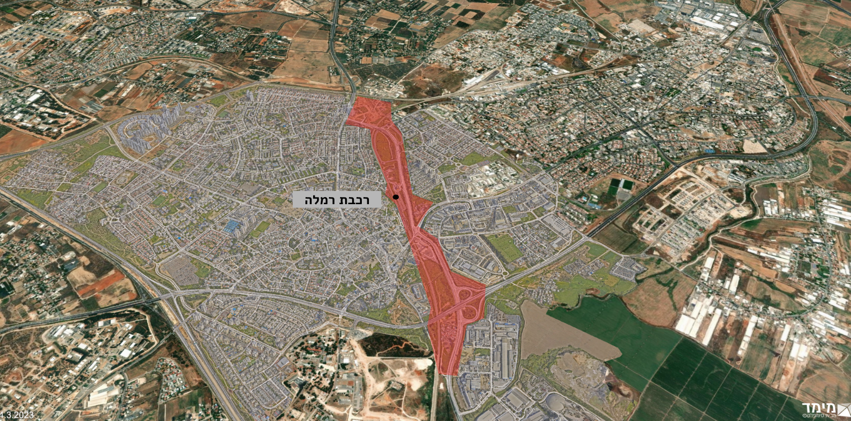 חומת הפרדה בשטח של 700 דונם במקום תכניות שהיו יכולות להעשיר את קופות העירייה. תמונה: SIMPLEX