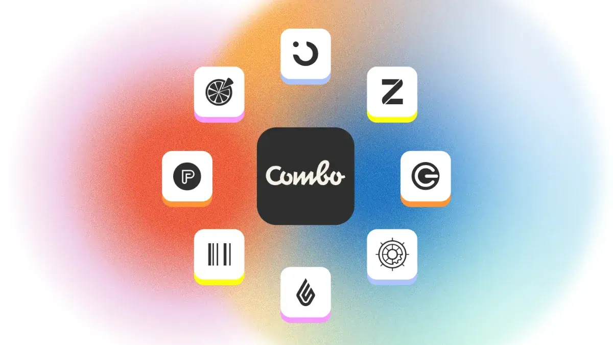 Graphique d'architecture logicielle montrant le logo de Combo au centre, relié par des flèches directionnelles aux logos de ses principaux partenaires tech (logiciels de caisse POS et de paie comme Silae, Lightspeed, Zelty).
