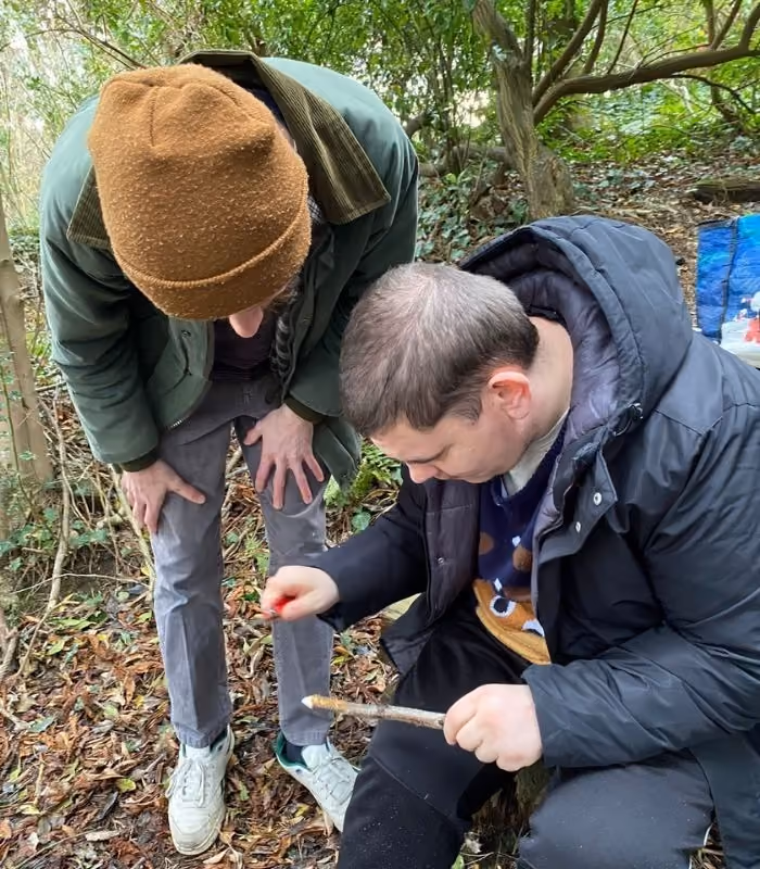 Neurotribe participants connecting with nature