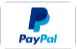 A blue and white logo for PayPal.