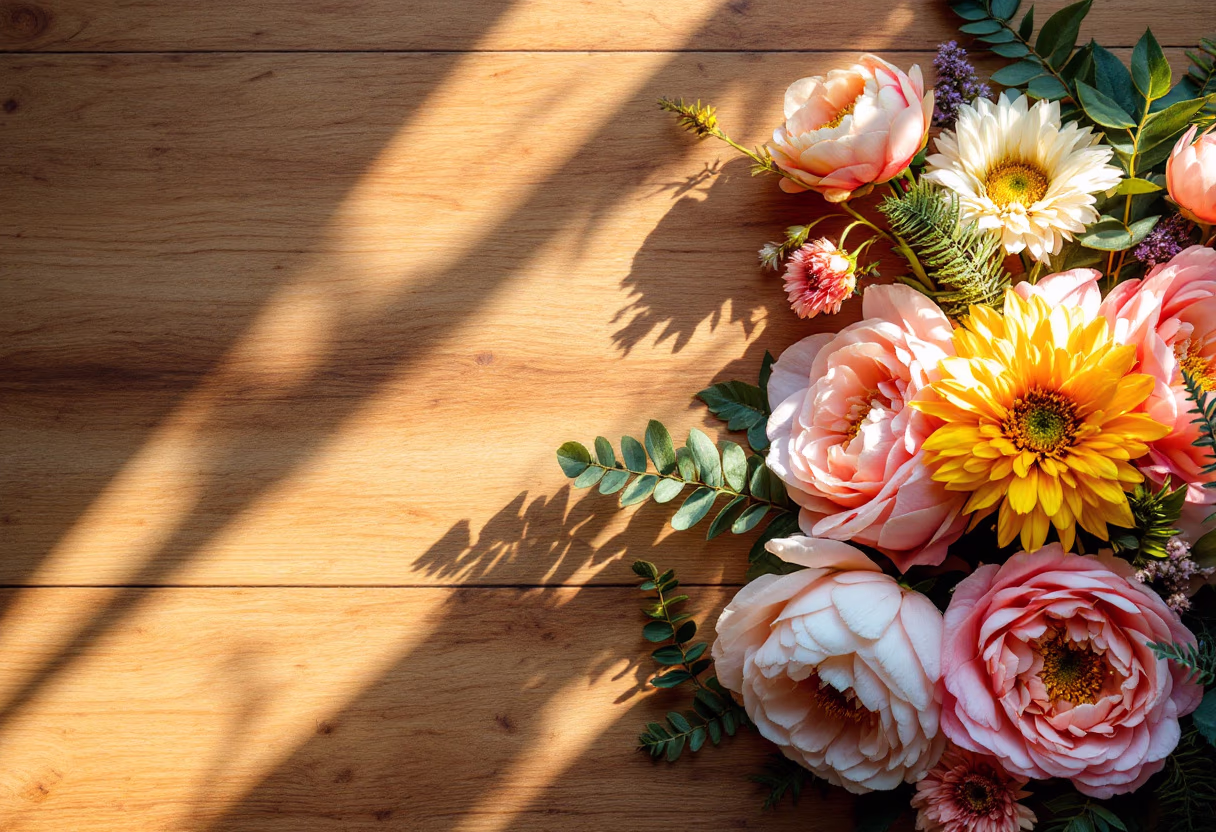 [background image] floral arrangement (for a cemeteries & funeral home)