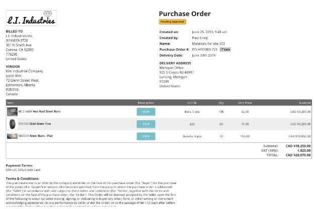 Purchase Order