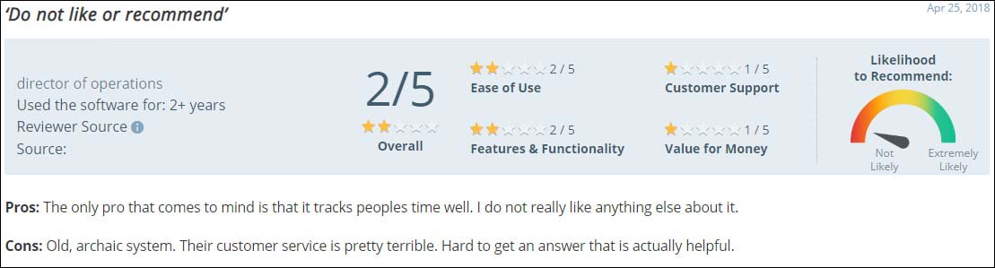 1 - Bad Customer Service