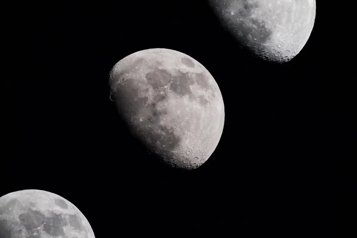Photo of three phases of the moon to indicate the unanswered questions people wonder about.