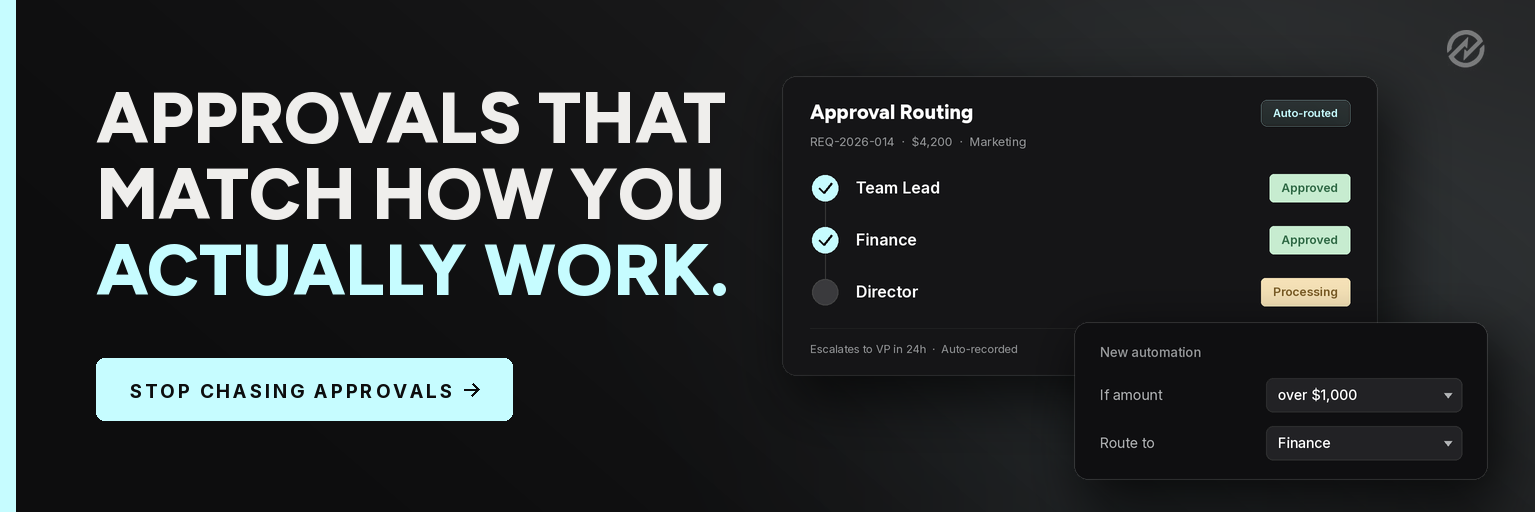 Tradogram automated procurement approval workflows