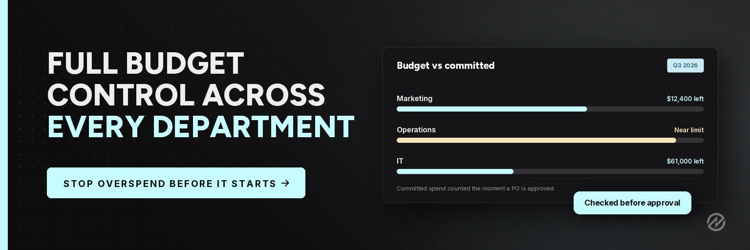 Tradogram Budget & Spend Control Procurement Automation Feature