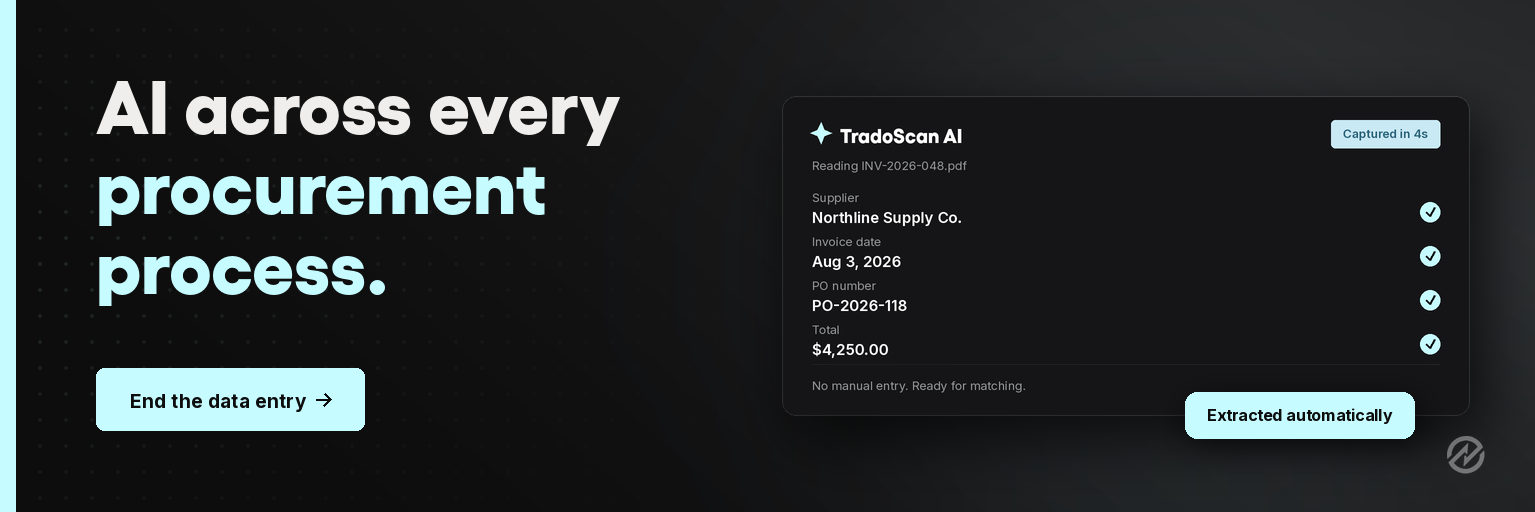 See how Tradogram uses AI to streamline the procure-to-pay process