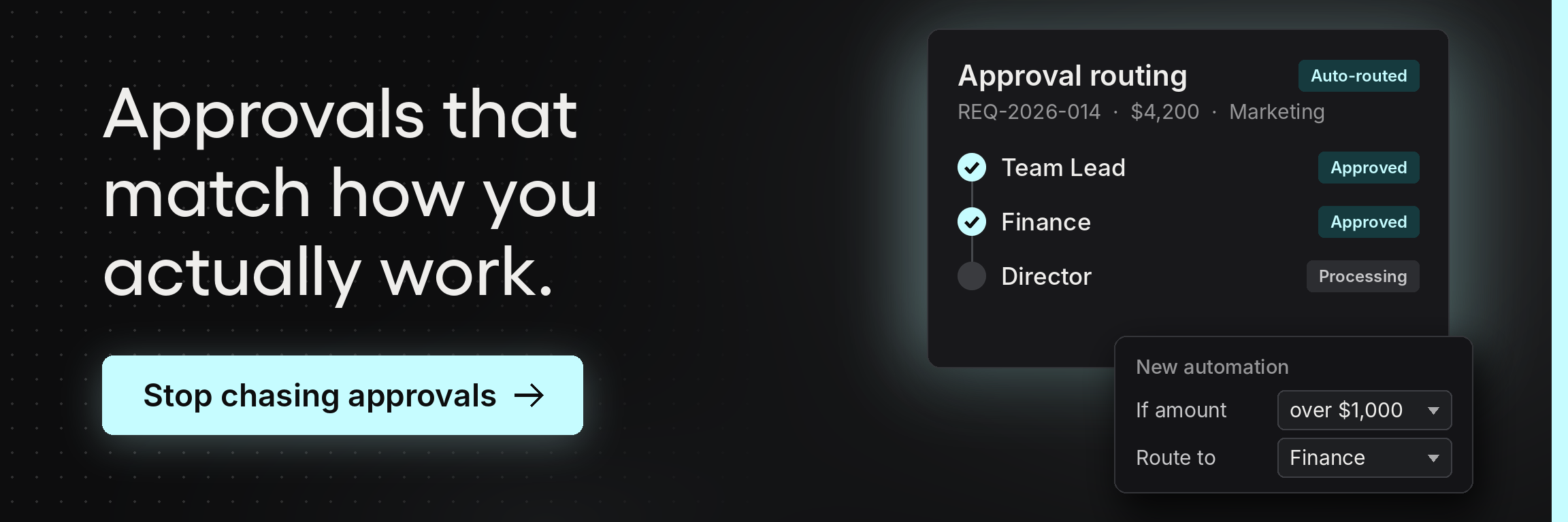 Tradogram automated procurement approval workflows
