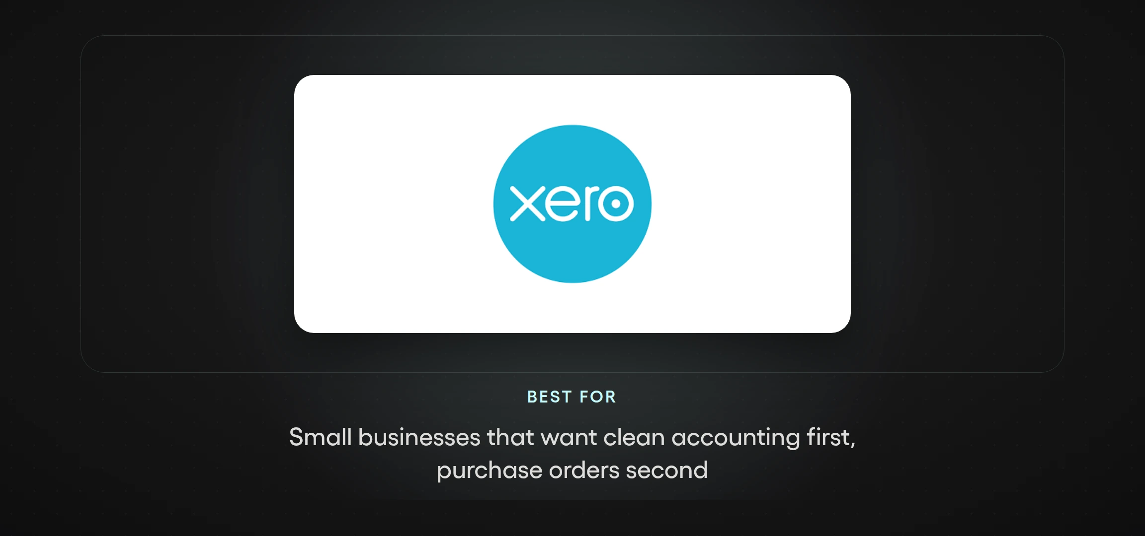 Xero logo — small business accounting software with purchase order documentation
