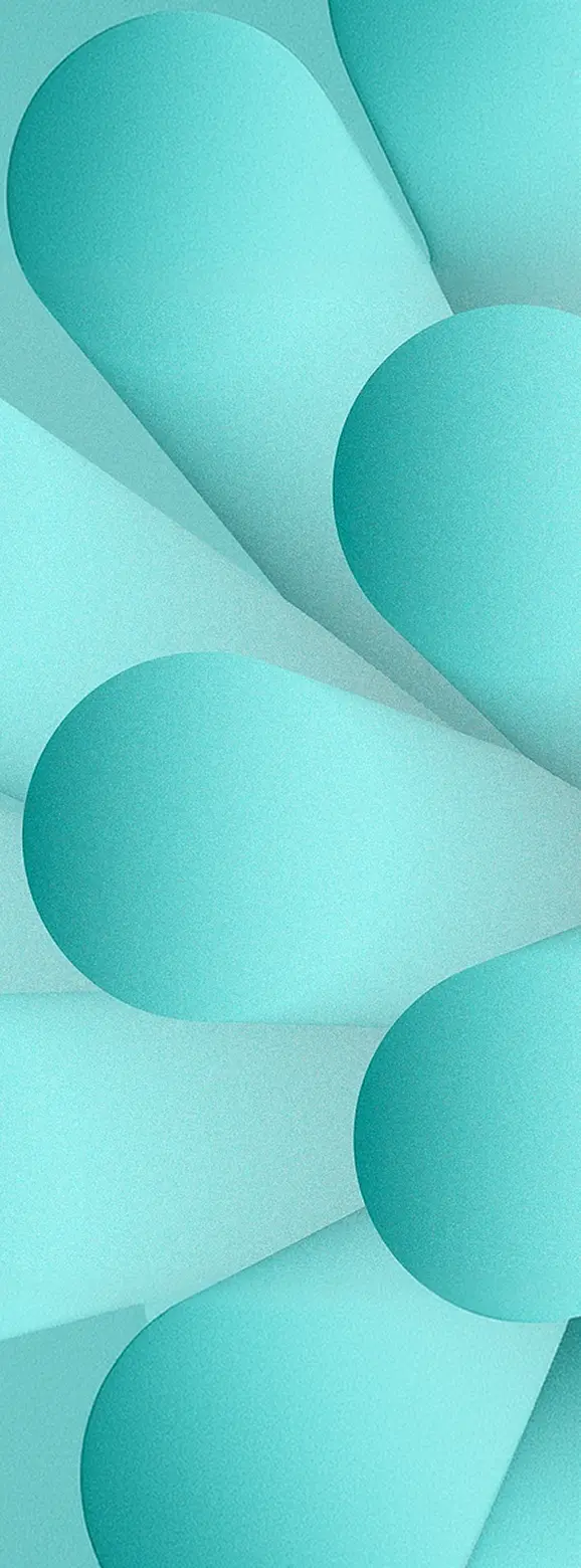 Formes abstraites incurvées et rondes en dégradé bleu clair et turquoise.