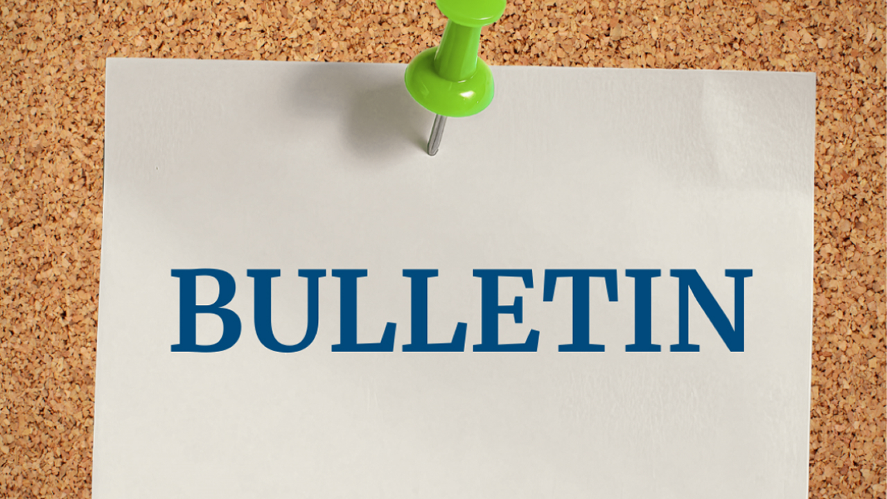 Bulletin paper graphic
