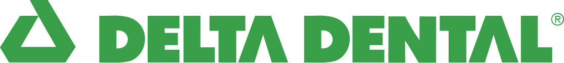 Delta Dental logo in green with a triangular symbol and the text Delta Dental.